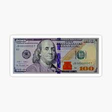 Or 3 people single way railway ticket from karachi to lahore on. 100 Dollar Bill Stickers Redbubble