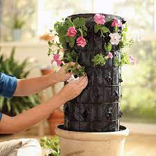 Diy Easter Egg Flower Tower Flower Tower Petunia Flower Tower Garden