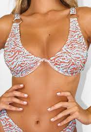 Missguided Blue Zebra Print Crinkle Fuller Bust Underwire U Bikini Top Bikini Tops Cheap Bikini Tops Big Bust Bikini