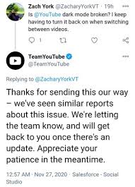At salesforce, our core values are trust, customer success, innovation, and equality. Youtube Aware Of Dark Mode Issue On Web Version Fix Expected Soon