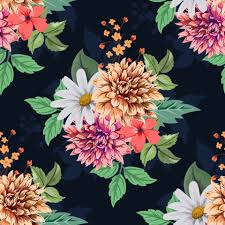 Liberty style blooming meadow florals design for fashion , fabric , wallpaper , web and all prints on stylish brown background color. Colorful Botanical Seamless Floral Pattern On Dark Background 2201701 Vector Art At Vecteezy