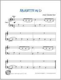 Satisfaction you'll love shopping here: Musette In D Bach Free Beginner Piano Sheet Music