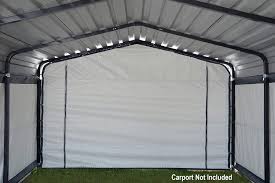 Patio Lawn Garden Outdoor Storage Metal Carport Not Included 10 X 15 Arrow Fabric Enclosure Kit With Uv Treated Cover For 10 X 15 Feet Carports Brif Rs