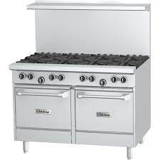 With a gas stove, you can enjoy the look of a real log burner without any of the necessary labour that comes with burning solid fuel. U S Range U48 8ll Natural Gas 8 Burner 48 Range With 2 Space Saver Ovens 320 000 Btu