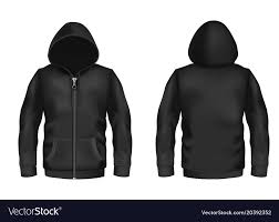 Mockup With Realistic Black Hoodie Vector Image Throughout Blank Black Hoodie Template Best Professional In 2020 Hoodie Template Hoodie Vector Black Hoodie Template