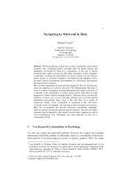Write down how it will influence the reader and what analysis methods were used. Pdf Navigating By Mind And By Body Barbara Tversky Academia Edu