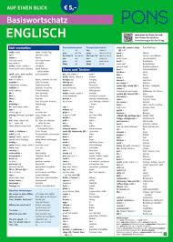How do you say this in english (uk)? Pons Basiswortschatz Auf Einen Blick Englisch Wortschatz Englisch