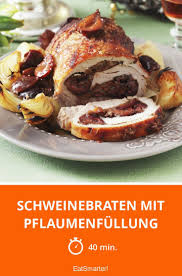 Schweinebraten Mit Pflaumenfullung Rezept Schweinebraten Rezepte Gefullter Schweinebraten