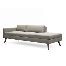Truemodern Dane One Arm Sofa With Chaise Orientation Left Hand Facing Leg Color Honey Body Fabric Klein Dove Sofa Chaise Sofa Corner Sectional Sofa