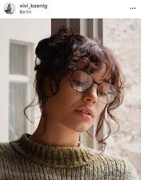 Curly Bangs With Glasses In 2020 Curly Hair Photos Hairstyles With Bangs Curly Hair With Bangs