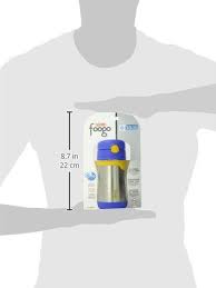 amazon com thermos foogo vacuum insulated stainless steel 10 ounce straw bottle blue yellow baby straw bottle vacuum insulated baby cups