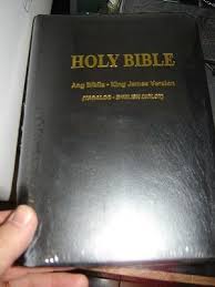 Ang Biblia Tagalog King James Version English Bilingual Bible Leather Bound Black With Thumb Index And Golden Edges Tag Kjv 055 Ti