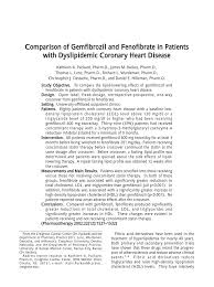Pdf Comparison Of Gemfibrozil And Fenofibrate In Patients