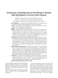 pdf comparison of gemfibrozil and fenofibrate in patients