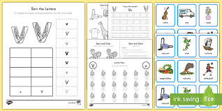 Find the perfect v letter stock photo. Letter V Worksheet And Activity Pack Alphabet Ela