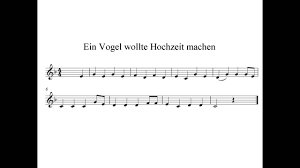 Brautmutter war die eule, nahm abschied mit geheule, fidiralala, fidiralala, fidiralala! Ein Vogel Wollte Hochzeit Machen Instrumental Youtube