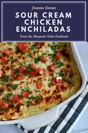 Sour Cream Chicken Enchiladas And Mexican Rice Just Like Mom Used To Make Kendellkreations Sour Cream Chicken Sour Cream Chicken Enchilada Recipe Recipes