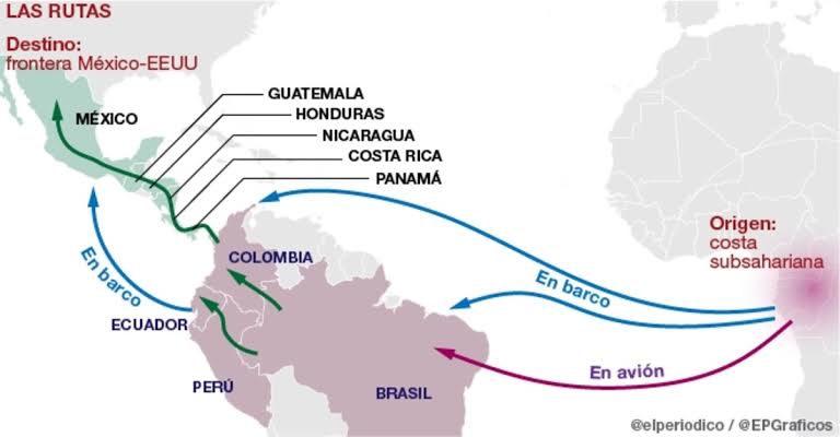 Resultado de imagen de rutas de migrantes centroamericanos"