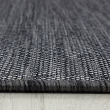 Teppiche, fussmatten und läufer günstig und bequem online bestellen. Teppich Sisal Optik Flachgewebe Terrassen In Outdoor Meliert Schwarz Grau