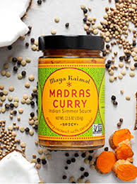 Indian simmer sauce, tikka masala, mild. Amazon Com Maya Kaimal Madras Curry Sauce 12 5 Oz Spicy Indian Simmer Sauce With Peppery Coconut And Coriander Vegan Gluten Free Non Gmo Project Verified Vegetarian Grocery Gourmet Food