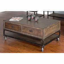 Rustic Brown Coffee Table On Wheels Homestead Coffee Table With Wheels Shabby Chic Kitchen Decor Brown Furniture Decor