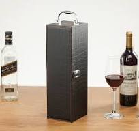 Red Wine Gift Box - Crocodile Pattern Leather Wine Box ...