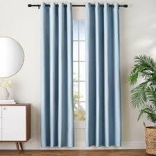 New Light Blue Room Darkening Blackout Curtain Set With Grommets 52 X 96 Light Blue Curtains Light Blue Rooms Grommet Curtains