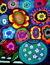 Love It Colorful Art Folk Art Painting Folk Art Flowers
