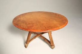 This extremely unique vintage modern coffee table features a storage compartment on top with a lock, a lazy susan, and four additional smaller tables. Heywood Wakefield Rattan Ashcraft Lazy Susan Coffee Table Antique Price Guide Details Page