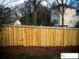 Board On Board Privacy Fence With 4x4 Posts One Fascia Board And One Top Board This Fence Is Made From Pressur Fence Design Backyard Fences Fence Landscaping