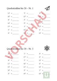 Ob eine zahl durch 3 teilbar ist. Arbeitsblatt Quadratzahlen Bis 20 Mit Losungen Mathematik Multiplikation