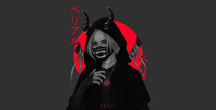 Download, share or upload your own one! Hd Wallpaper Anime Anime Girls Mask Simple Background Wallpaper Flare