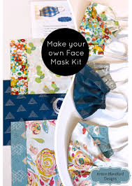 Diy Face Mask Kit Set Of 3 Make Your Own Facemask Coverings Etsy In 2020 Sewing Projects Homemade Gifts Diy Make It Yourself
