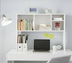 I live in a residence at university and my desk is very small. The College Cube Dorm Desk Bookshelf White Upper Desk Shelving