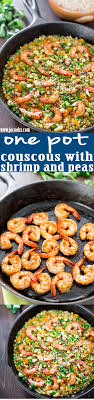 As well as so much freshly chopped parsley. One Pot Couscous With Shrimp And Peas Jo Cooks