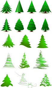 Stylized Christmas Tree Layout Vector Christmas Tree Drawing Christmas Decorations Christmas Crafts