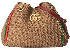 Pre Owned Gucci Gg Marmont Tote Large Beige Red Modesens Tote Canta Canta Tasarimi Gucci Cantalar