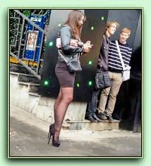 Attach garter belt to stockings. Autobus Suspender Bumps Garter Bumps Visible Stocking Tights