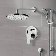 Werkzeug und baumaterial für profis und heimwerker. Remer Sfr7163 By Nameek S Rendino Chrome Shower System With 8 Rain Shower Head And Hand Shower Thebathoutlet