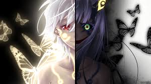 Check spelling or type a new query. 965965 EnmadÅ Rokuro Dark Blue Hair Anime Girls Green Eyes Anime Adashino Benio Anime Boys Butterfly Sousei No Onmyouji Red Eyes Evil White Hair Mocah Hd Wallpapers