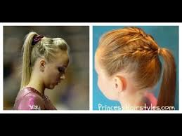 Different gymnastics hairstyles to wear to practice or at gymnastics meets. Gymnastics Hairstyles Nastia Liukin Inspired French Braid Ponytail Youtube