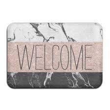 Black And White Striped Doormat Rug Black White Marble Rose Gold Color Block Stripes Super Absorbent Antislip Matfunny Doormatindoor Outdoor Decor Rug Do Gold Color Block Rose Gold Color Door Mat