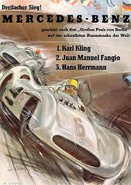 Berlin Grand Prix 1954 Hans Liska The Master Illustrator Of Motorsport Drama Was Once Again Respons Vintage Racing Poster Racing Posters Grand Prix Posters