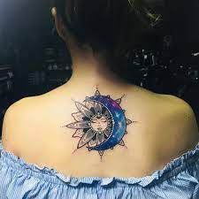 Watercolor Sun And Moon Tattoo Prettytattoos Sun Tattoos Moon Tattoo Designs Tattoos