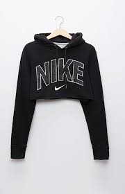 Black And Gold Sweater Dames Nikeroshe 19 On Nike Cropped Hoodie Black Nikes Nike Outfits