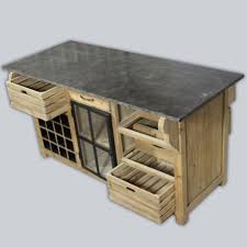 Ilot Central Bois Massif Comportant Un Range Bouteille Meuble Cuisine Bois Meuble Cuisine Mobilier De Salon