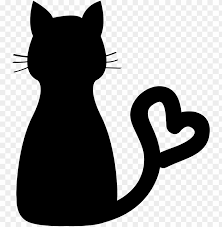 1800 x 1338 jpeg 1589 кб. Heart And Cat Clip Art Cat Silhouette Heart Tail Png Image With Transparent Background Toppng