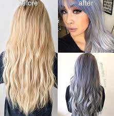 It's a temporary version (it washes out in one wash!) of a stylist favorite that applies just like dry shampoo. Beautiful Viral Pastel Lavender Colorwash Was Used One Wash And Left On Jenni S Hair For About 10 Mins Then Pul Really Long Hair Jenni Hair Silver Gray Hair