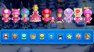New Super Mario Bros U Deluxe - All Toadette Power-Ups - YouTube