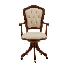 Ikea kullaberg pine, black swivel chair. Classic Style Swivel Desk Armchair Made Of Wood Flavia Sevensedie